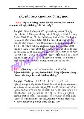 Các bài toán bồi dưỡng học sinh giỏi Toán lớp 5 (Có đáp án)